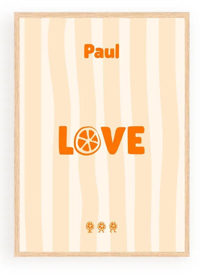 Les Petits Citrons La Papeterie Poster Love A4 mit Rahmen
