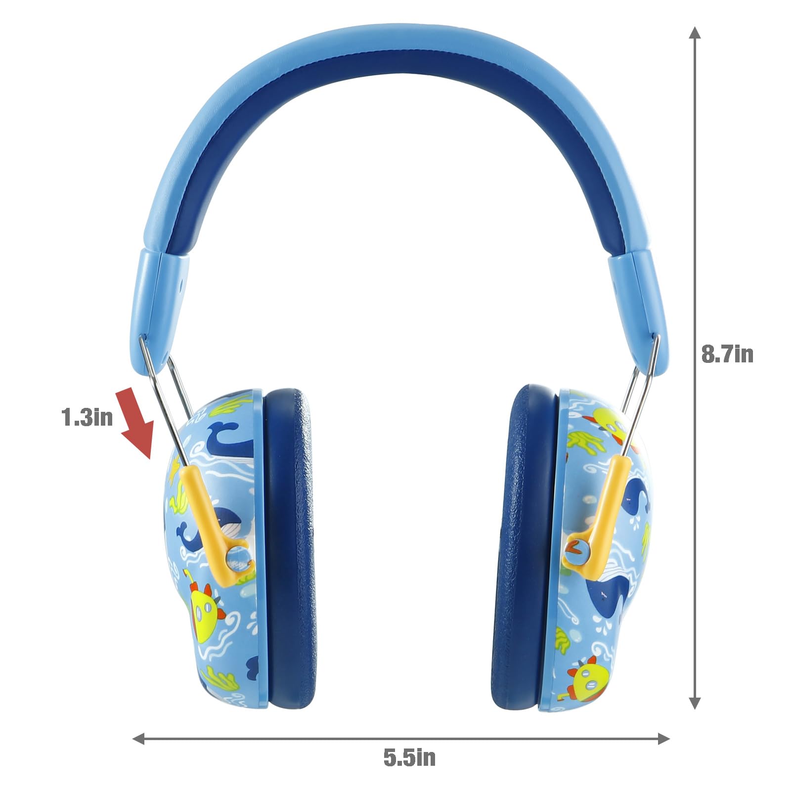 PandaEar Safety Kopfhörer Gehörschutz Kinder Blau 28dB