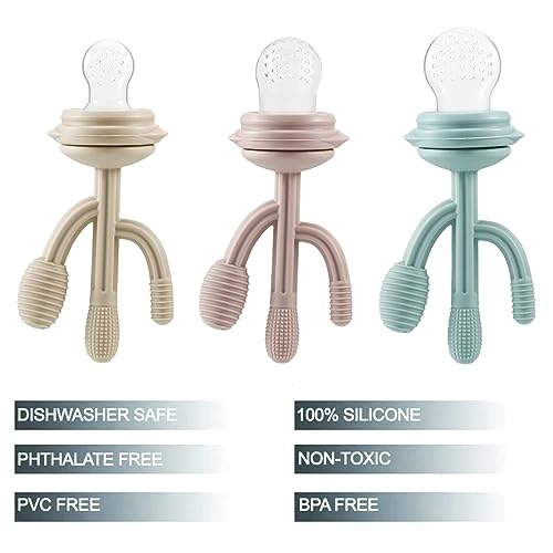 PandaEar Pacifiers Fruchtsauger Silikon 3er Rosa