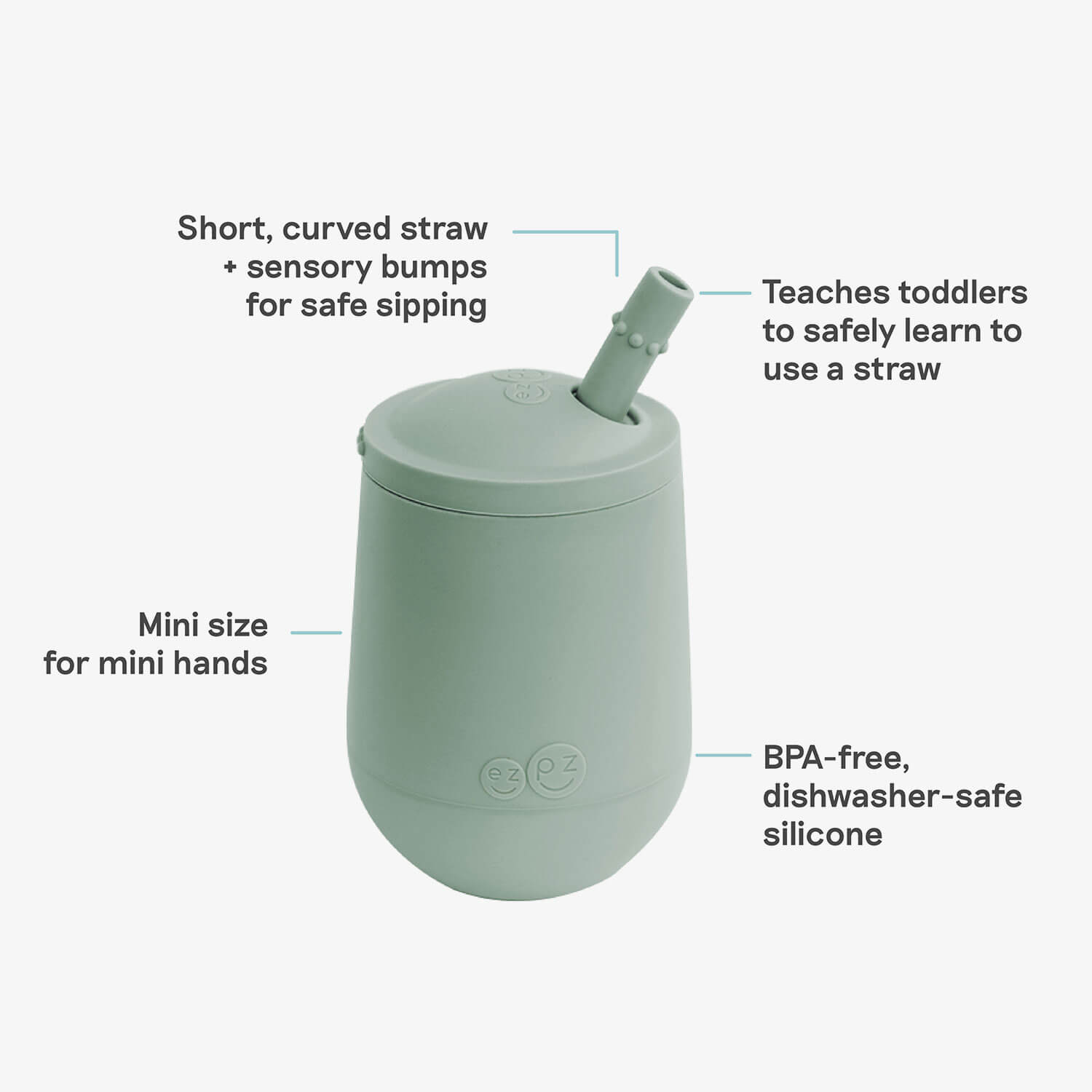 ezpz Kit 3 Practice Feeding Skills Saugteller Silikon Sage 5er