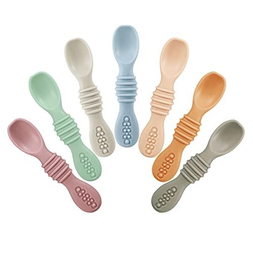 PandaEar Utensils Rainbow Spoons Löffel 7er Silikon BPA-frei