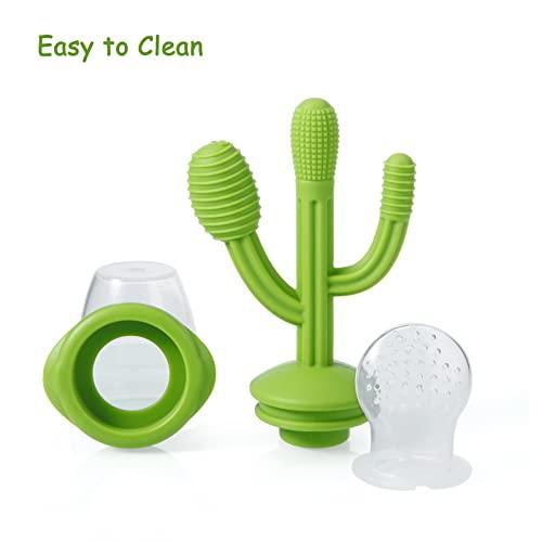 PandaEar Pacifiers Fruchtsauger Silikon 3er-Pack mit Deckel BPA-frei