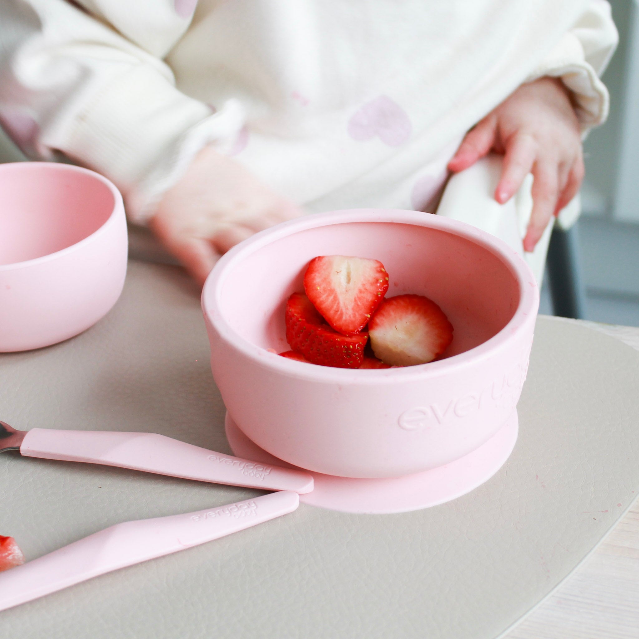Everyday Baby Tableware Schüssel Silikon Ljus Beige Saugnapf Brei