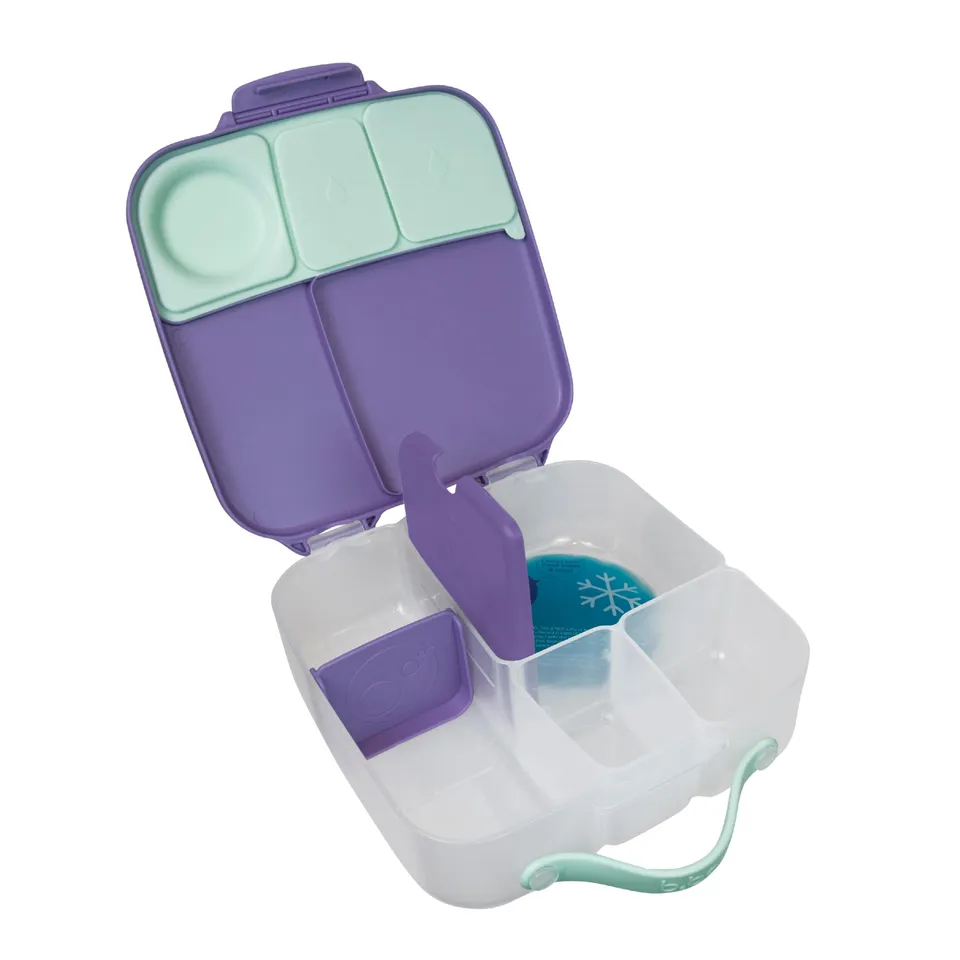 b.box Lunchbox Bento Brotdose 4 Fächer Lilac Pop 20 cm