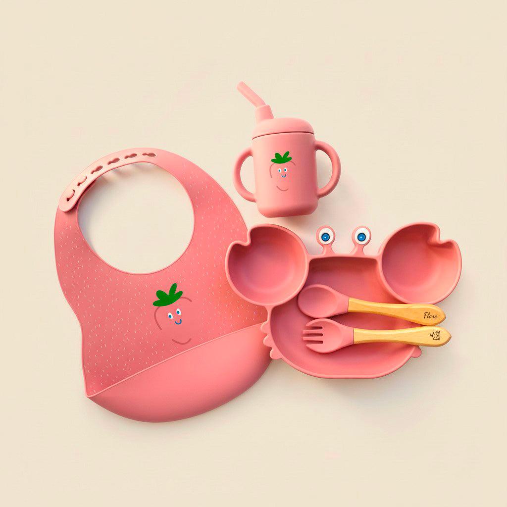 Les Petits Citrons Le Repas Gabin Crabe Esslern-Set blau