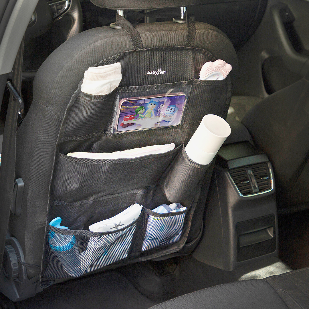 BabyJem Seyahat Auto-Organizer Rücksitz Stoff mit Fächern