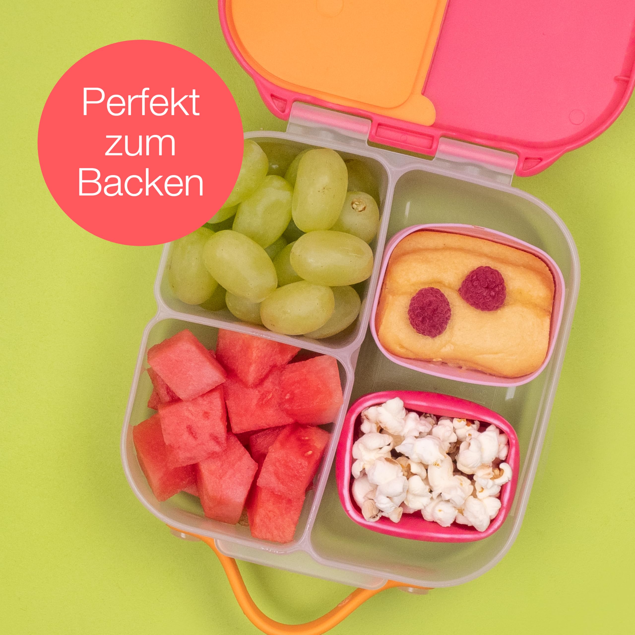 b.box Snackbox Silikon klein Beere Snackdose auslaufsicher