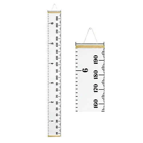 PandaEar Nursery Essentials Growth Chart Messlatte Weiß 200 cm