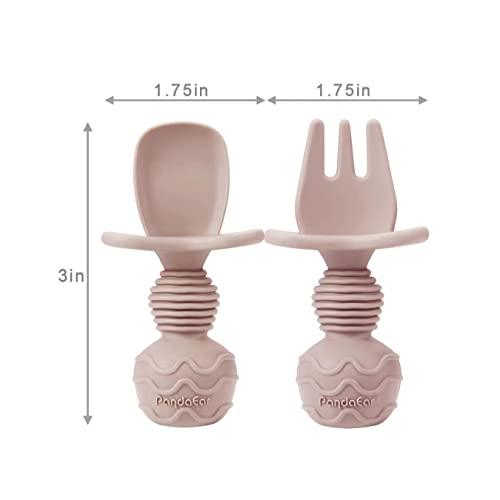 PandaEar Feeding Set Krabbe Babygeschirr Silikon Pink saugfest
