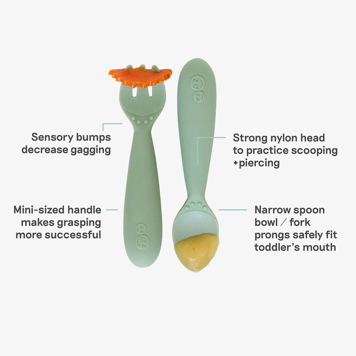 ezpz Kit 3 Practice Feeding Skills Saugteller Silikon Sage 5er