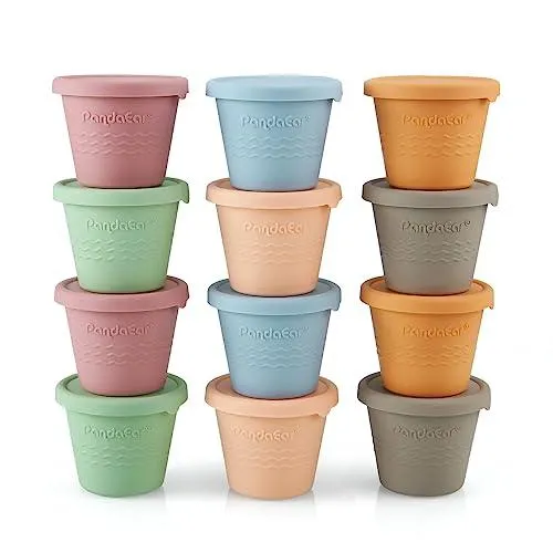 PandaEar Food Storage Babybehälter Silikon 120ml 12er Set