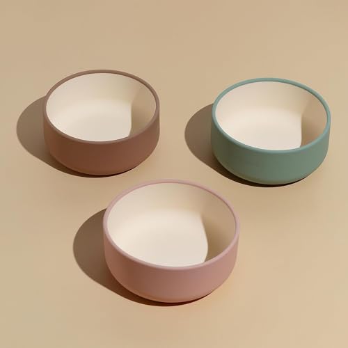 ana baby Weaning Silikonschüsseln Pastell 3er Set BPA-frei