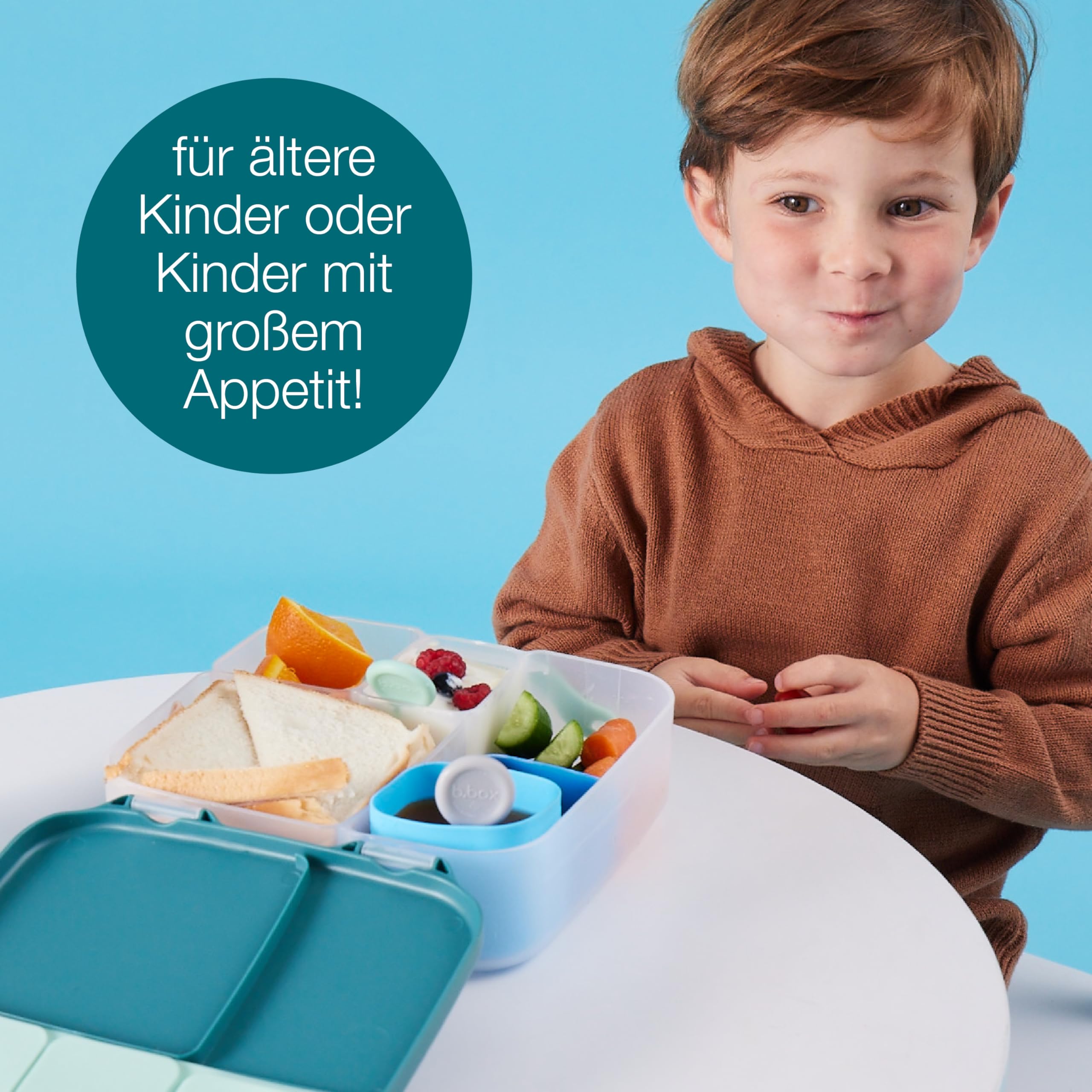 b.box Lunchbox Bento Brotdose 4 Fächer Lilac Pop 20 cm
