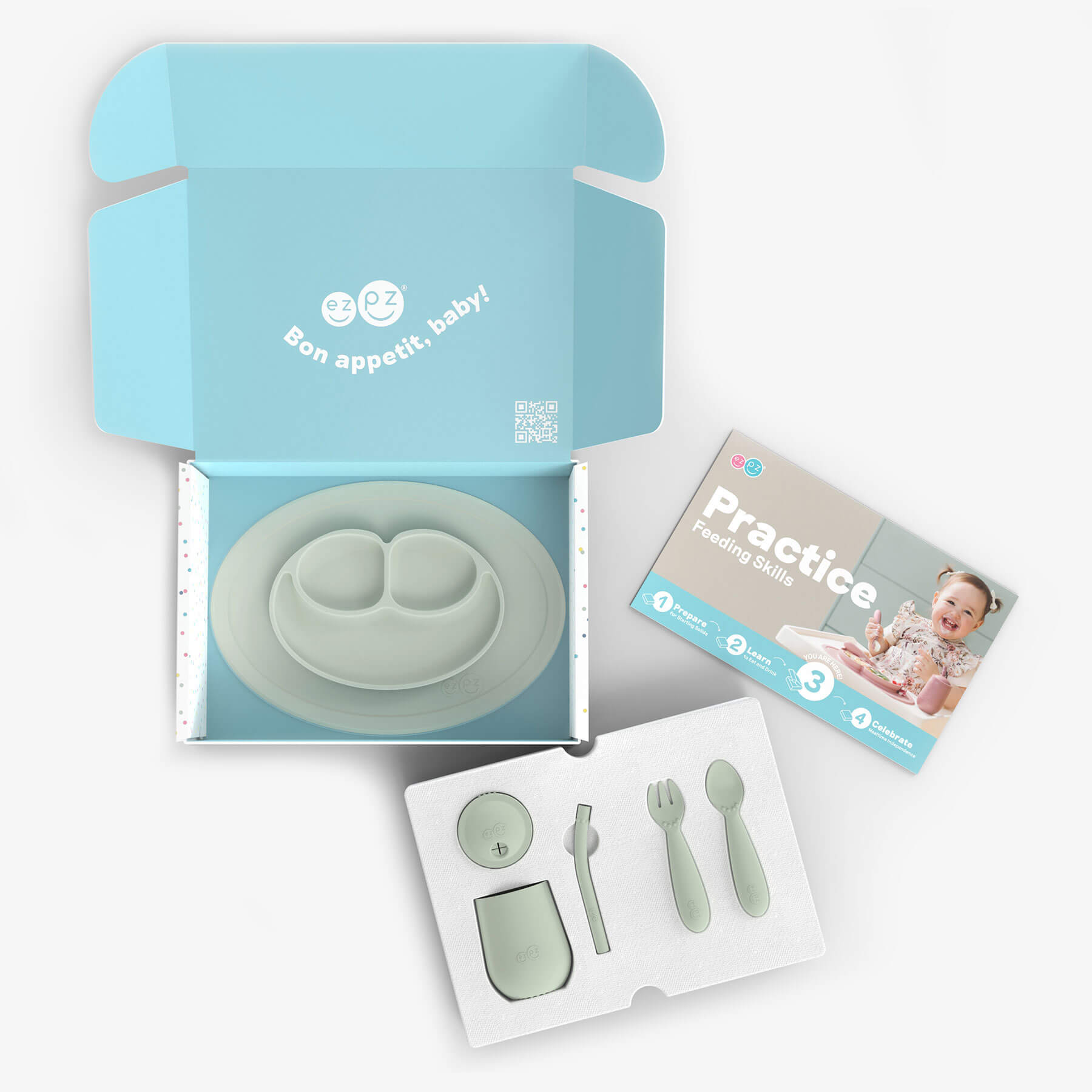 ezpz Kits Bundles Kit 1+2+3 Esslern-Set Silikon Sage