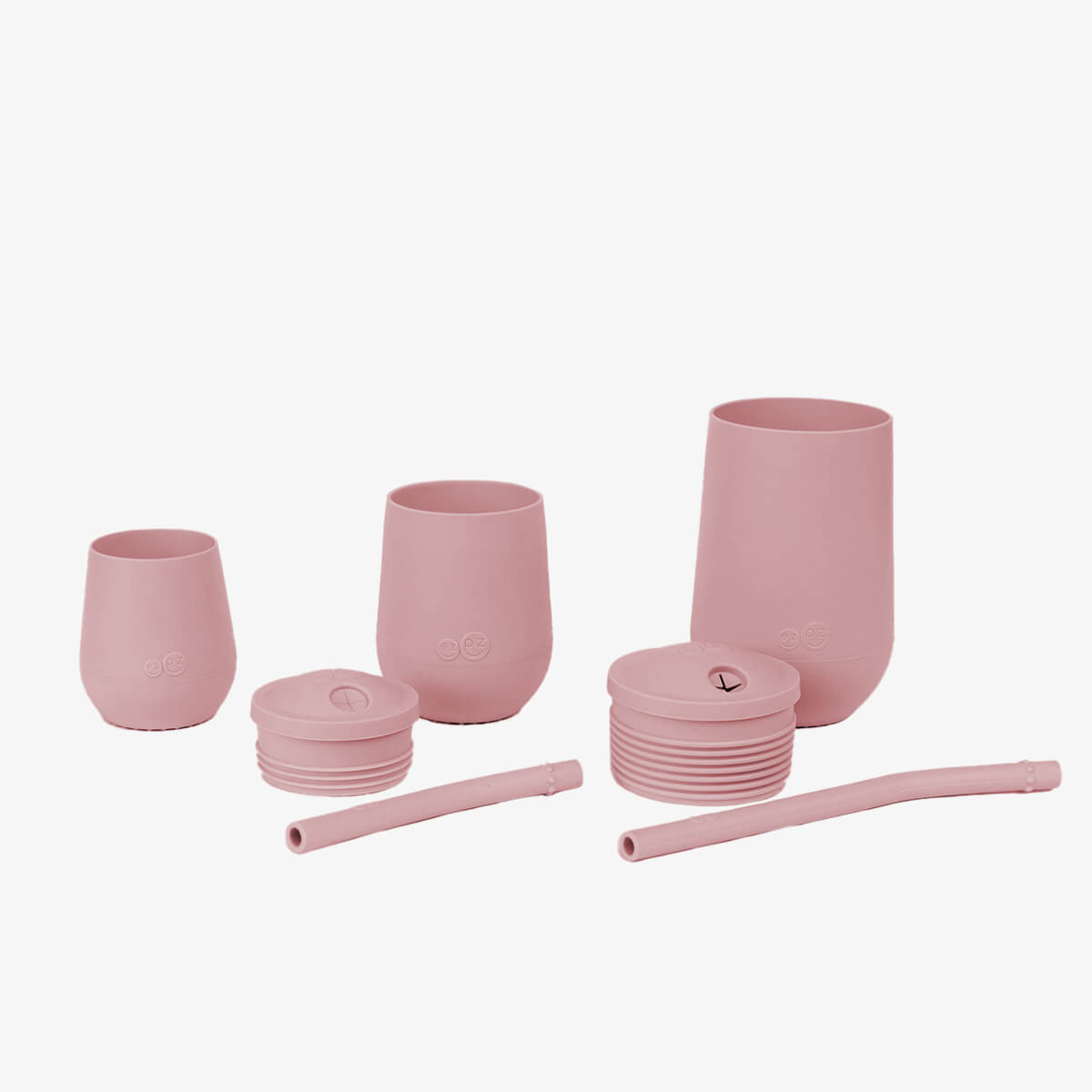 ezpz Basics Collection Developmental Cup Set 5-Pack Blush Silikon