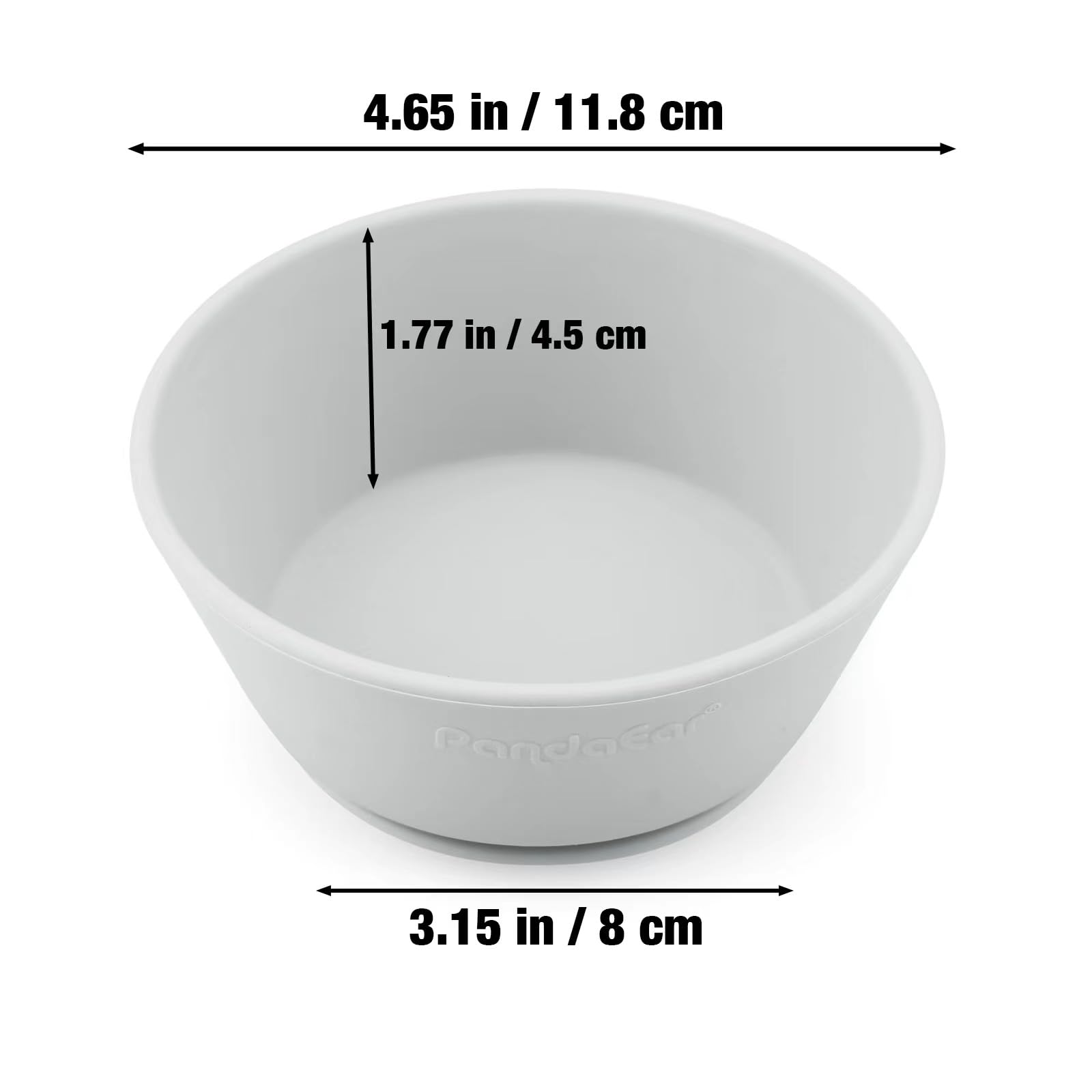 PandaEar Bowl Saugschüssel Silikon 3er Blau/Grau saugfest