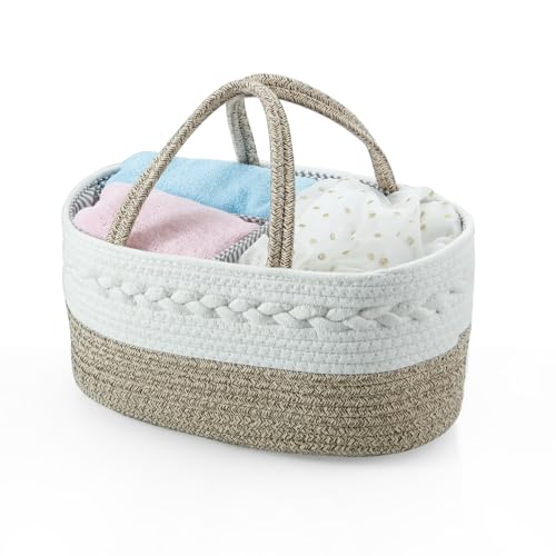 PandaEar Nursery Windelorganizer Baumwolle braun