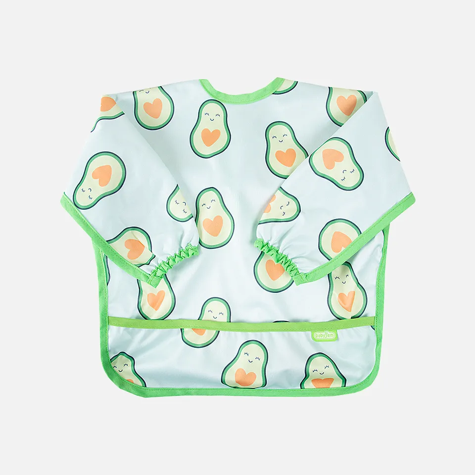 BabyJem Beslenme BLW Ärmel Lätzchen bedruckt wasserdicht
