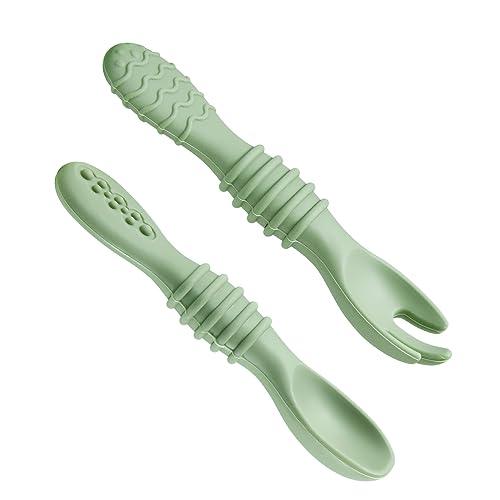 PandaEar Utensils Baby Besteck 6er-Set Löffel Gabel Silikon