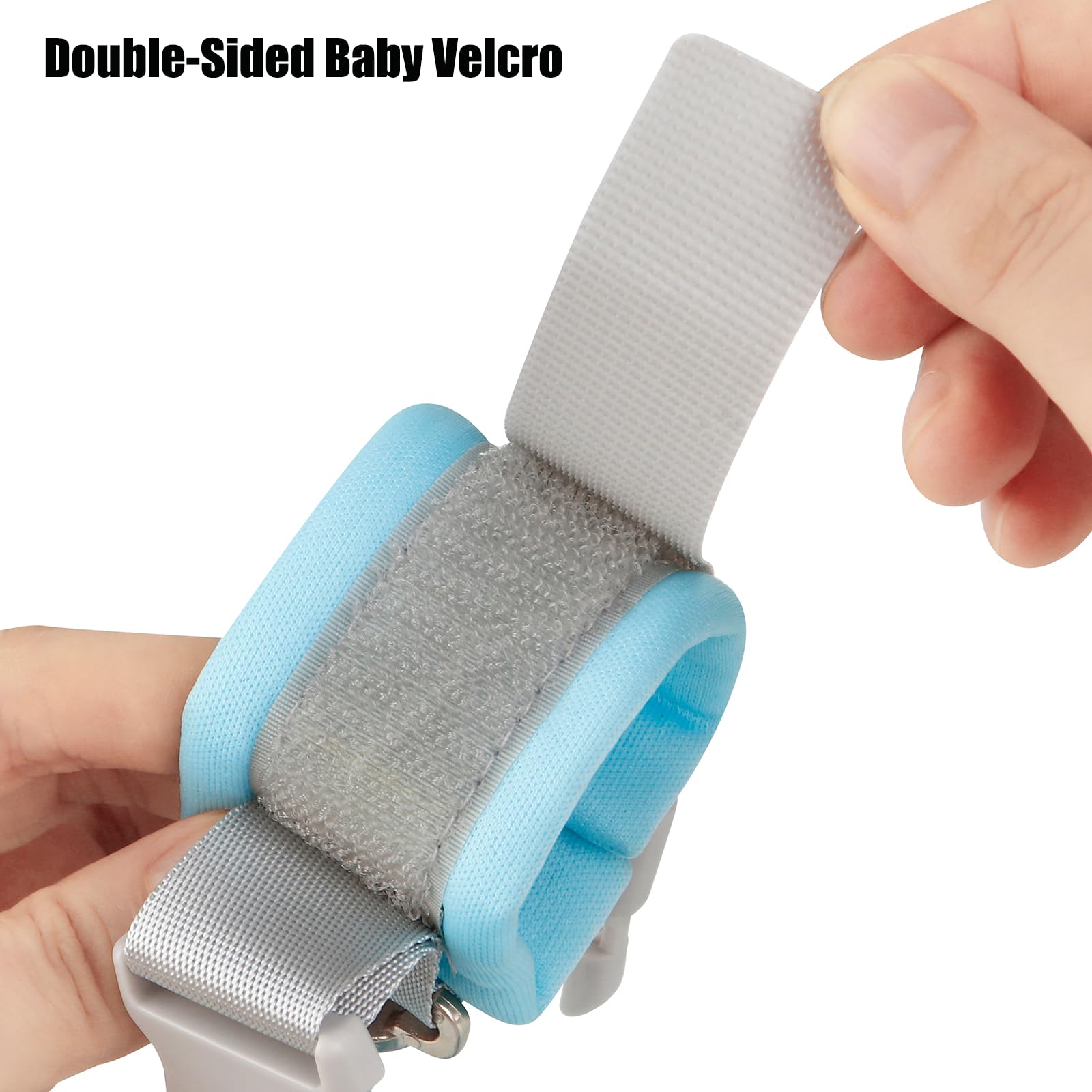 PandaEar Safety Handgelenk-Leine Armband Blau 2,5m verstellbar