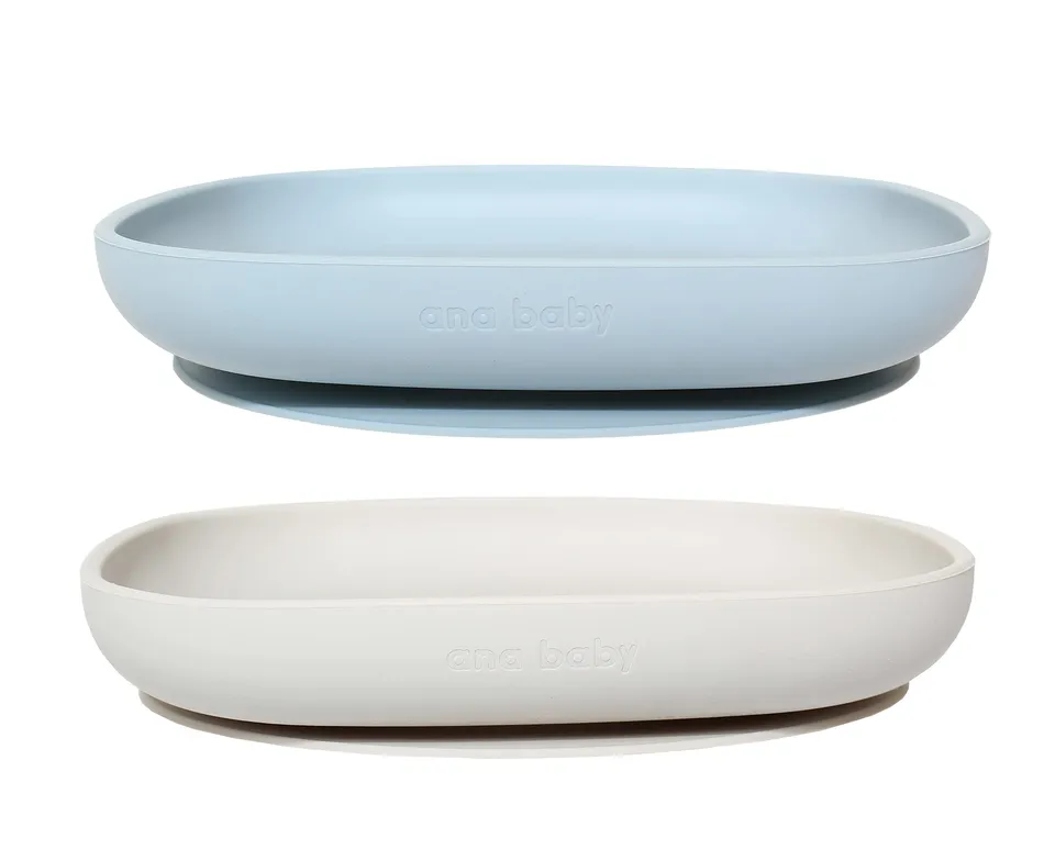 ana baby Weaning Saugteller Silikon 2 Stück BPA-frei