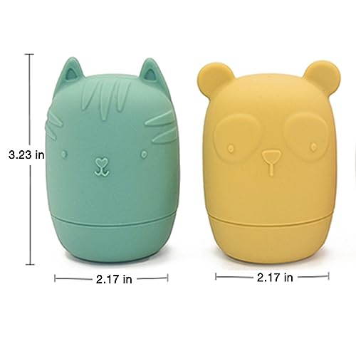 PandaEar Badespielzeug Silikon Tiere 4er Pack saugfest