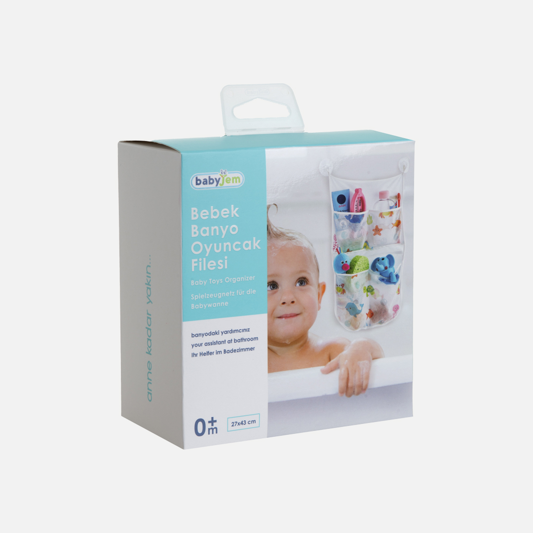 BabyJem Banyo Spielzeugnetz Bad mit Saugnäpfen