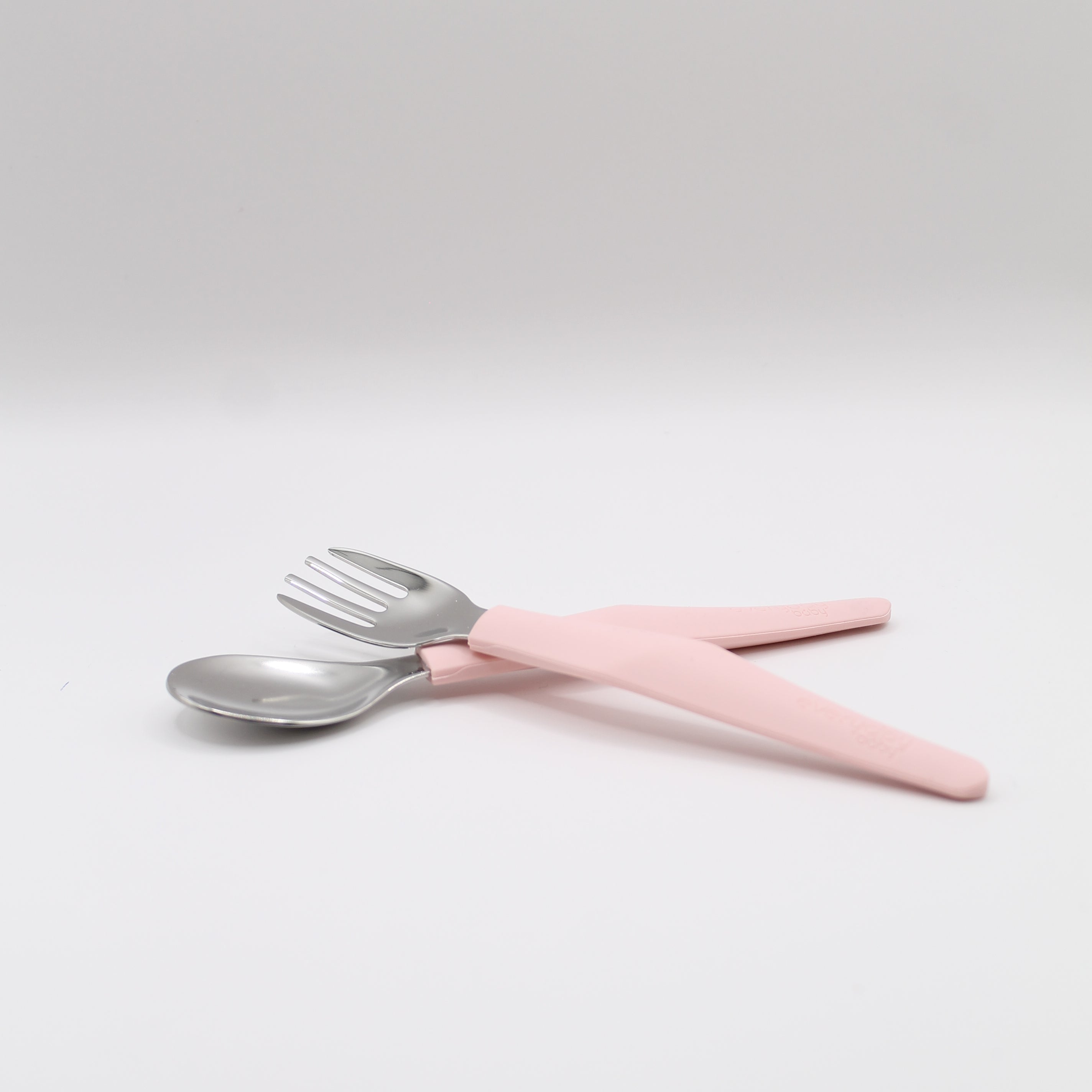 everyday baby Tableware Kinderbesteck Hellbeige Edelstahl Silikon