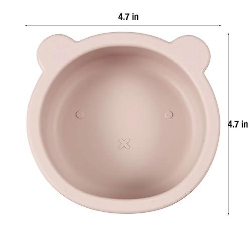 PandaEar Feeding Set Teller Schüssel Löffel Silikon Braun Saugnapf