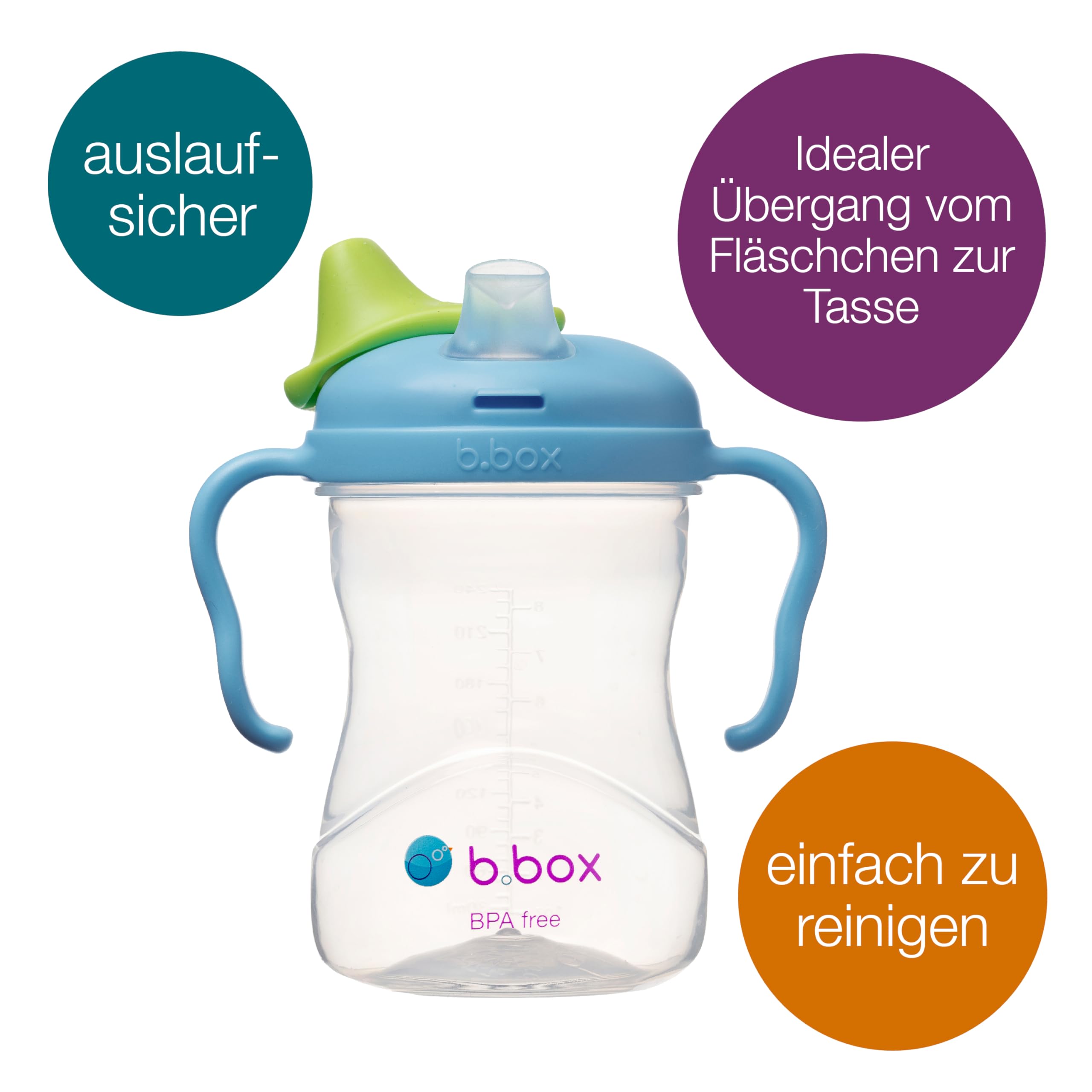 b.box Sippy cups Schnabeltasse 240 ml Trinklernbecher auslaufsicher
