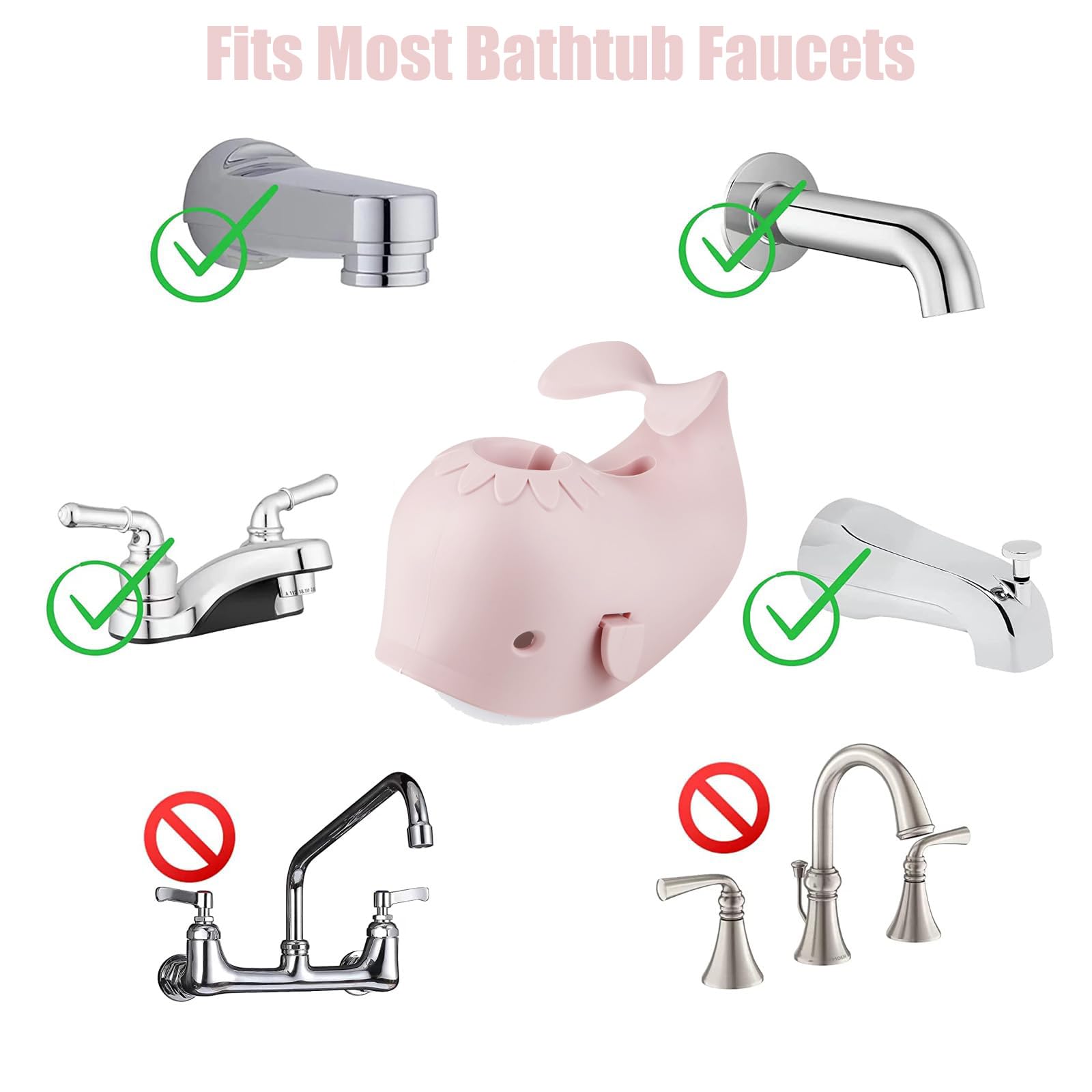 PandaEar Bathroom Wasserhahnschutz Baby Silikon Pink Wal