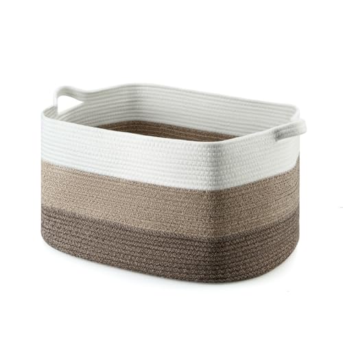 PandaEar Nursery Essentials Seilkorb Groß 70L mit Griffen