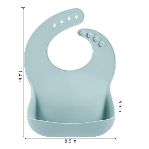 PandaEar Bibs Silikonlätzchen 3er Pack Blau Grau