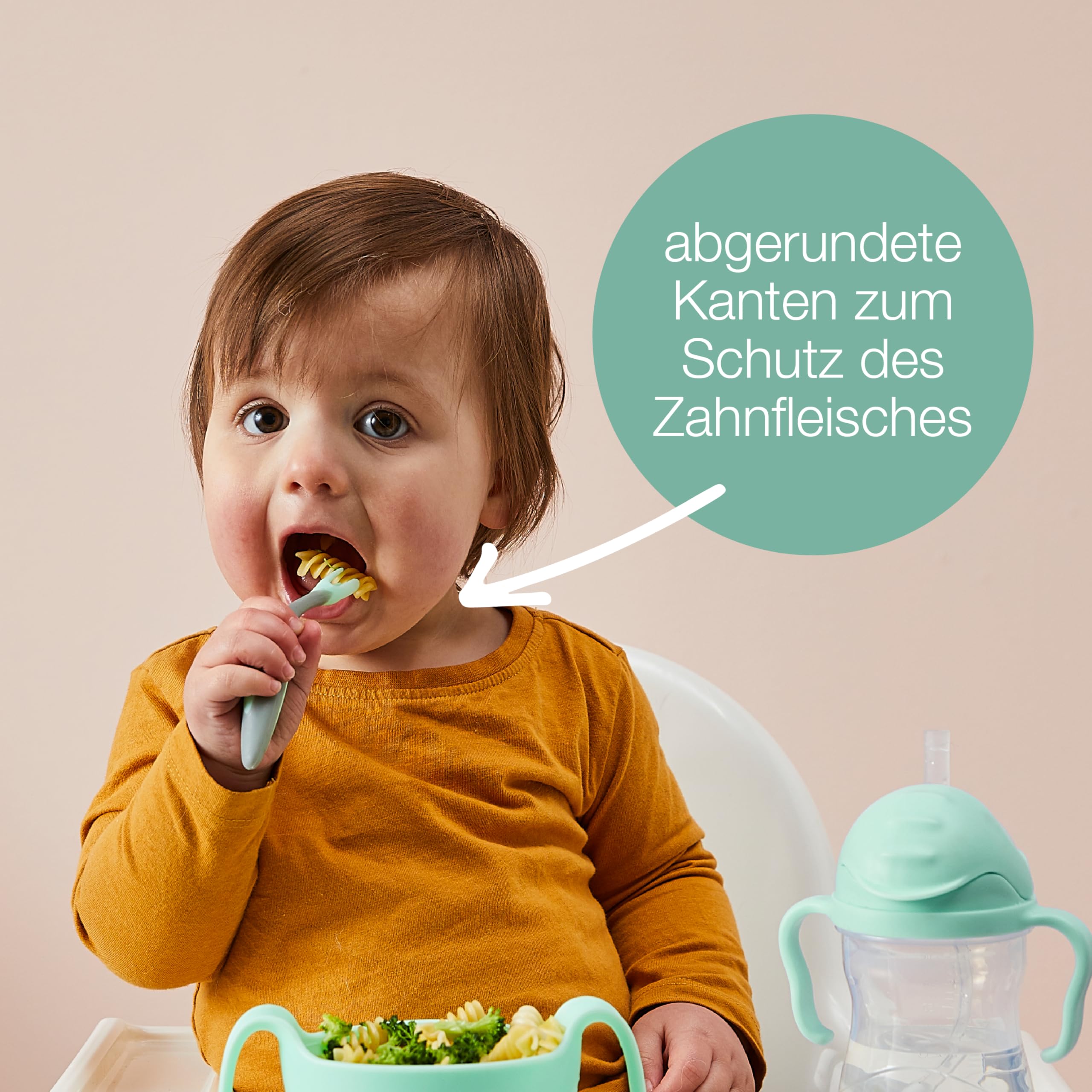 b.box Toddler Cutlery Set Kinderbesteck Pistazie mit Etui