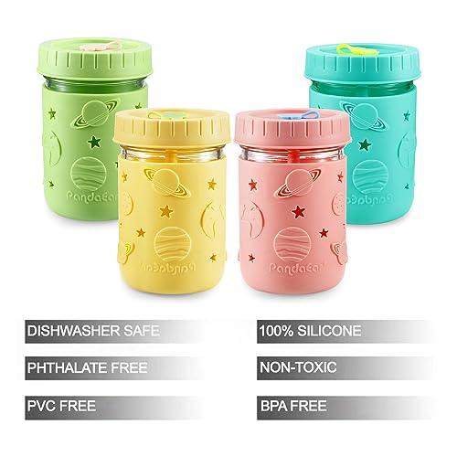 PandaEar Cup Glasbecher Mason Jar 4er-Pack Multicolor