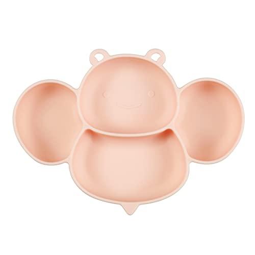 PandaEar Plates Teller Silikon Rosa mit Saugnapf