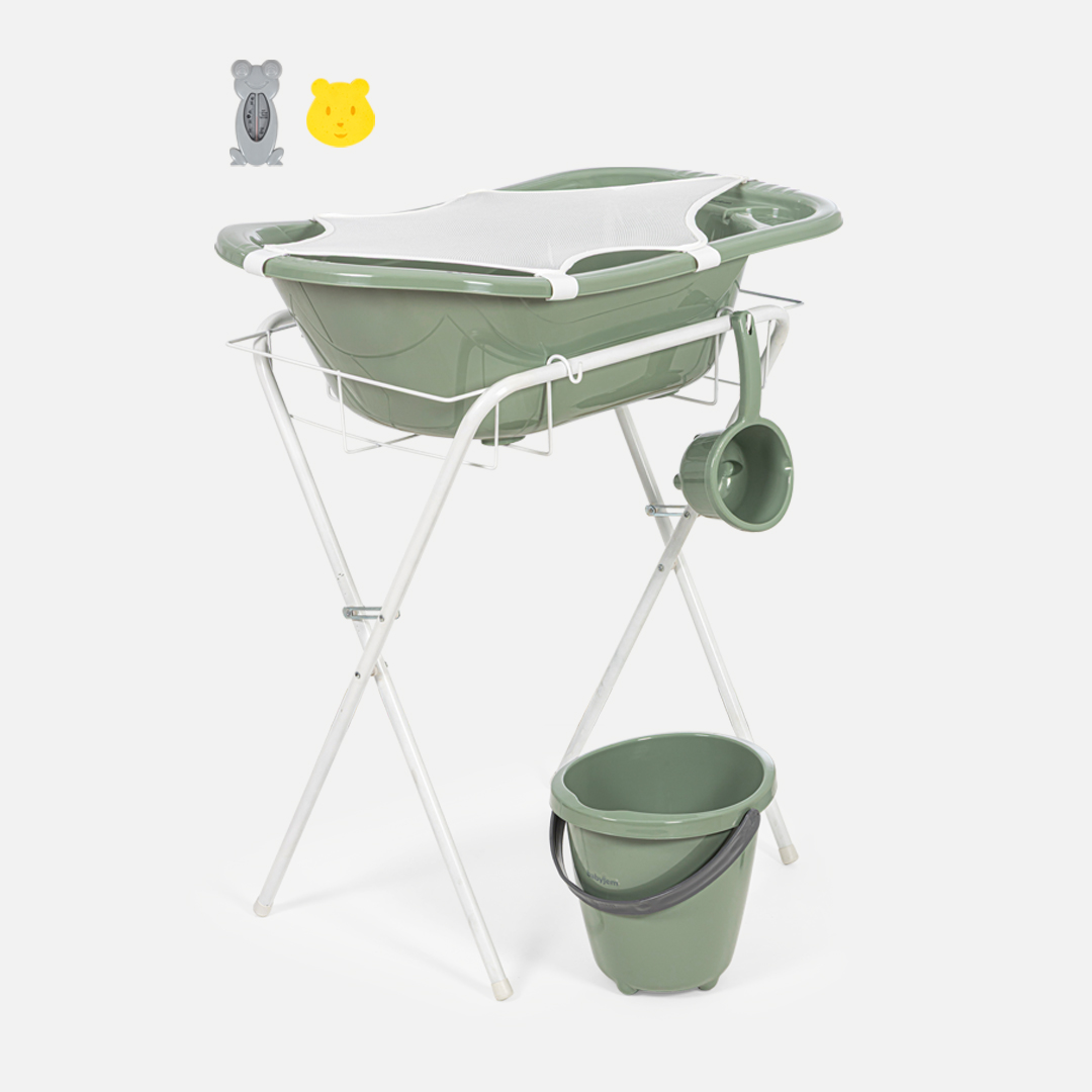 BabyJem Banyo Badewanne mit Gestell 7-teilig 38 L