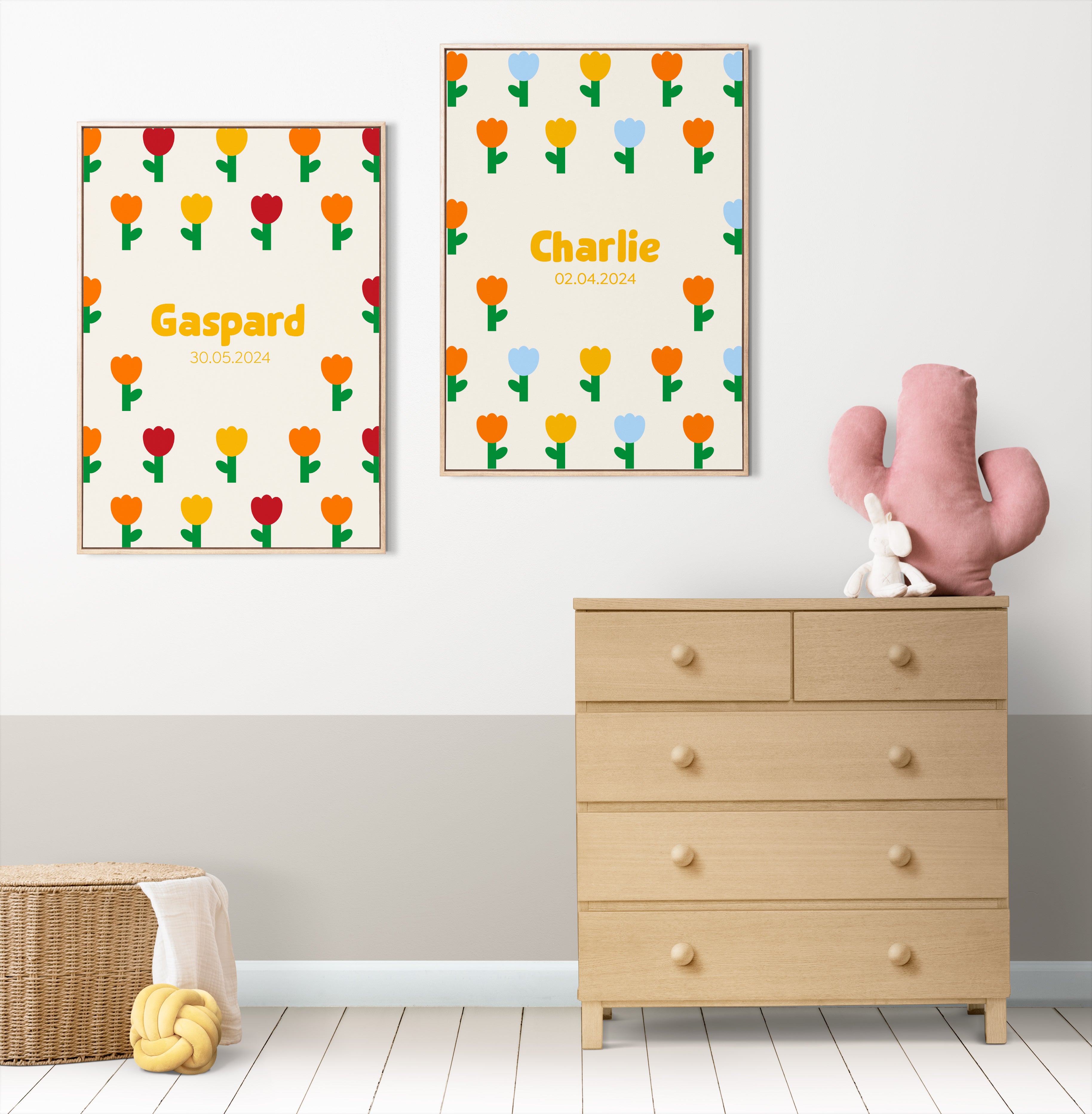 Les Petits Citrons La Papeterie Blumen Poster Rose A4 Rahmen