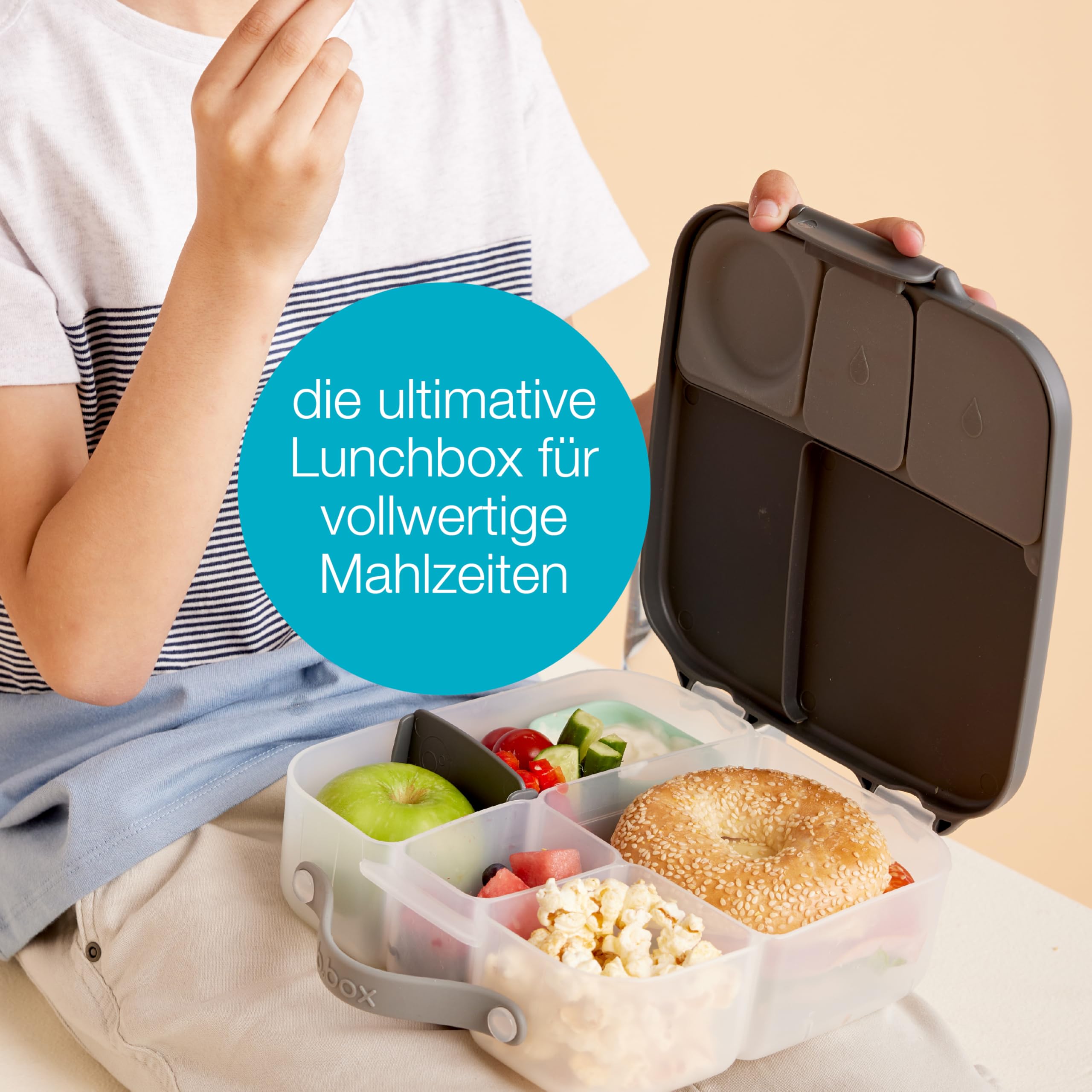 b.box Lunchbox Bento Brotdose 4 Fächer Lilac Pop 20 cm