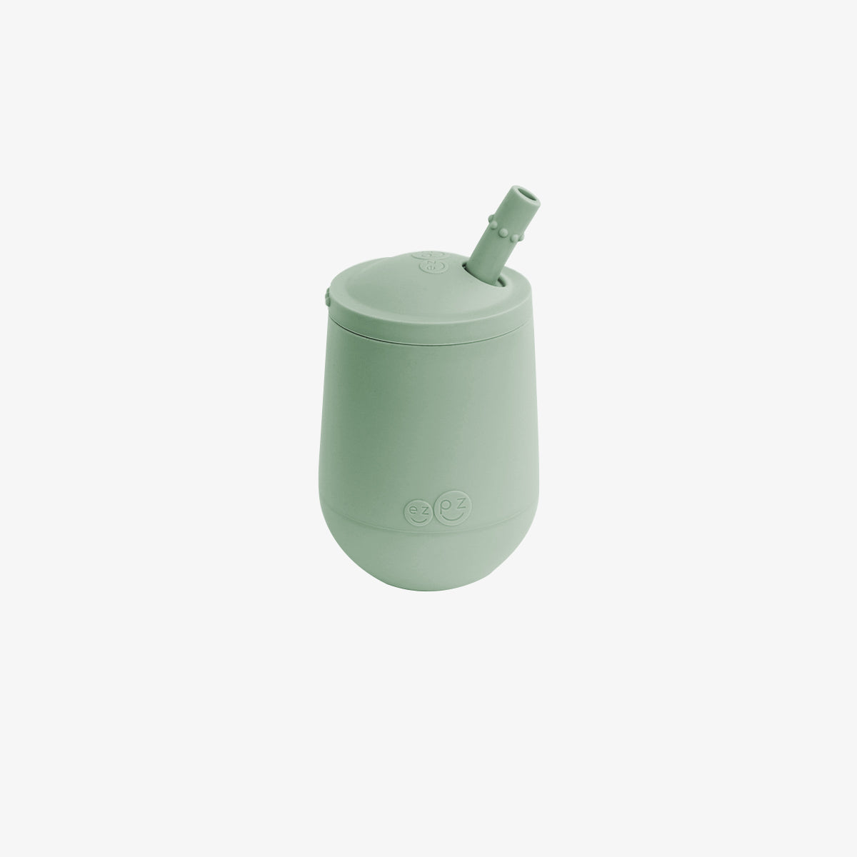 ezpz Mini Collection Mini Cup Trinkbecher Pewter mit Strohhalm