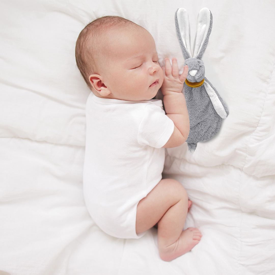 BabyJem Oyuncak Schmusetuch Hase mit Schnullerband