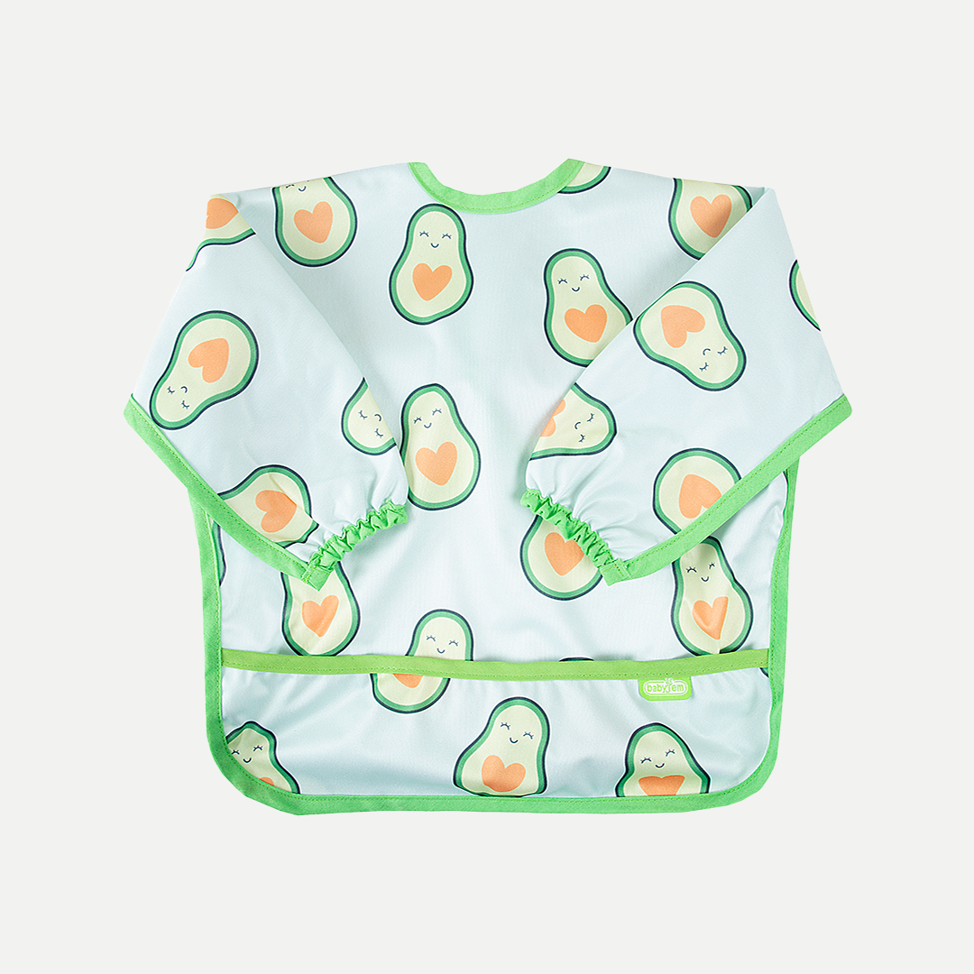 BabyJem Beslenme BLW Ärmel Lätzchen bedruckt wasserdicht