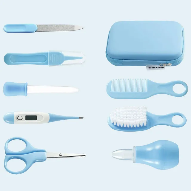 PandaEar Grooming Kits Babypflegeset 10in1 blau