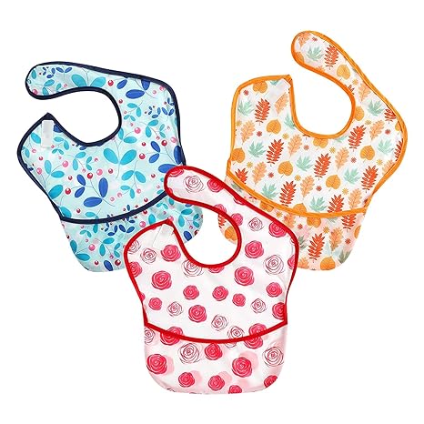 PandaEar Bibs Stoflätzchen 3er Pack wasserdicht mit Tasche