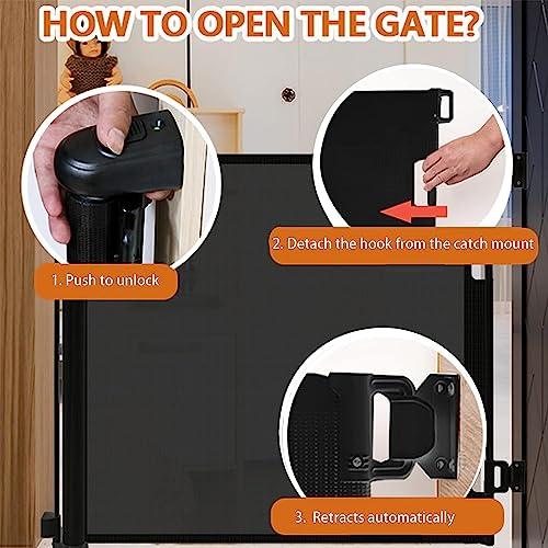 PandaEar Safety Schutzgitter 59 Zoll Schwarz ausziehbar