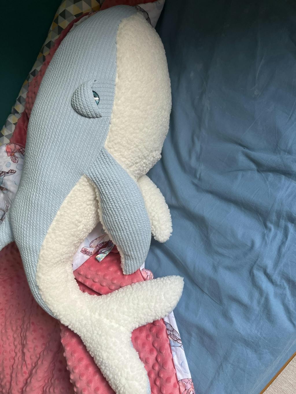 Les Petits Citrons Le Jeu Marius Octopus Plüsch Blau Groß 85 cm