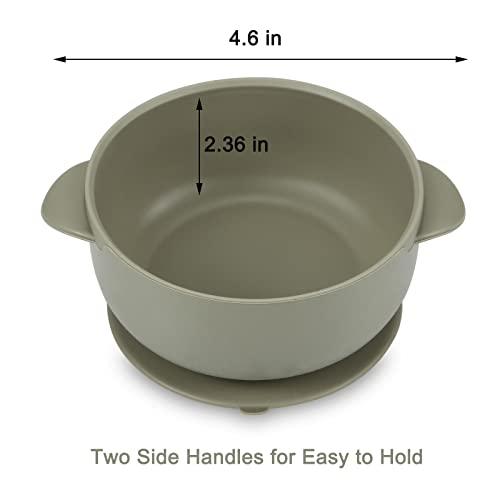 PandaEar Bowl Saugschüssel Deckel 3er Silikon Braun Rosa