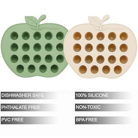PandaEar Food Storage Gefrierform Silikon 2er-Pack Portionen