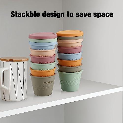 PandaEar Food Storage Babybehälter Silikon 120ml 12er Set
