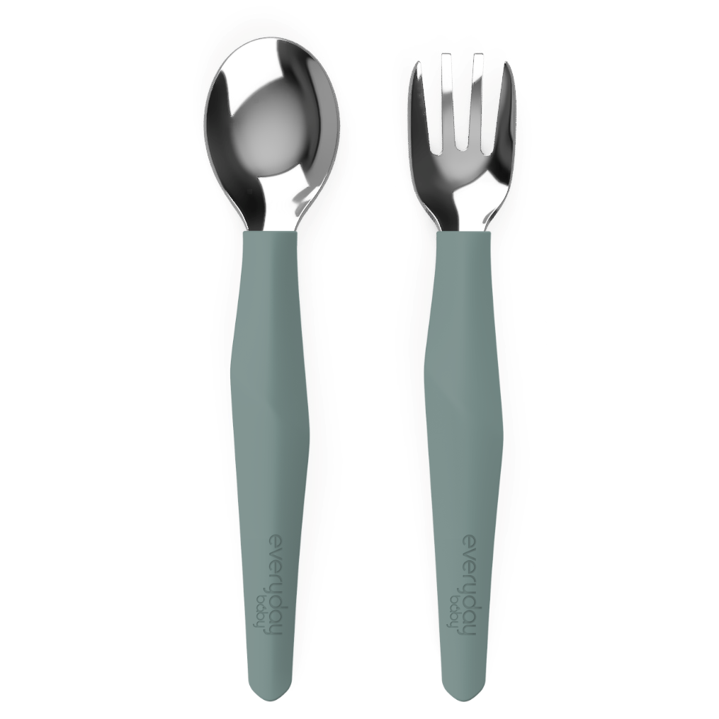 Everyday Baby Tableware Kinderbesteck Edelstahl Quiet Grey